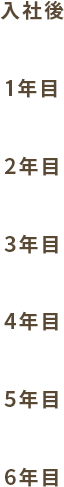 入社後～6年目